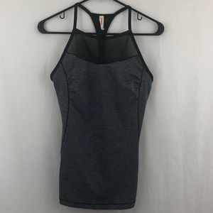 Lucy Gray Black Sheer Racerback Athletic Top S